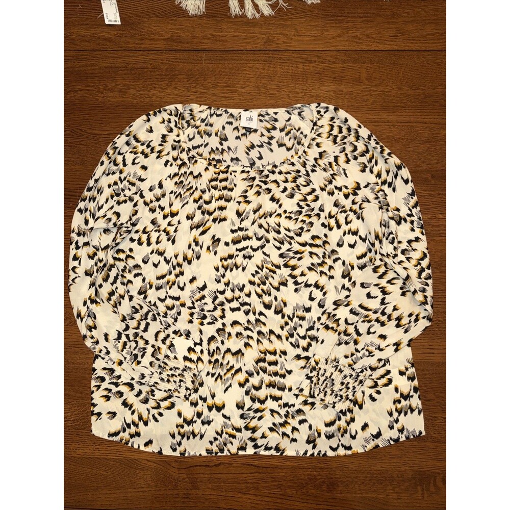 Cabi Women's Blouse Size S Leopard Print